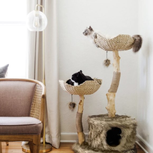 Custom Real Wood Cat Tree - Picture 6 of 10